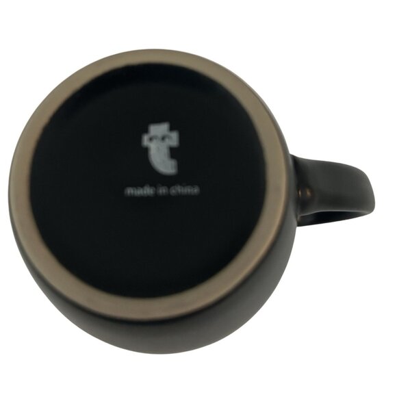 Black Ceramic Cat Face Coffee Mug 5" High - Picture 3 of 3